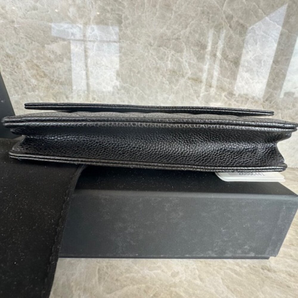 Chanel Lambskin Caviar Black Wallet On Chain Gold Hardware - Picture 6 of 15